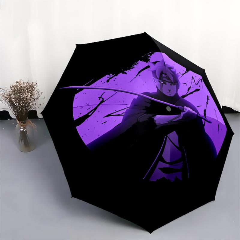 Naruto Anime pattern, automatic folding umbrella, portable and foldable design, 8 ribs, a Christmas or birthday gift.