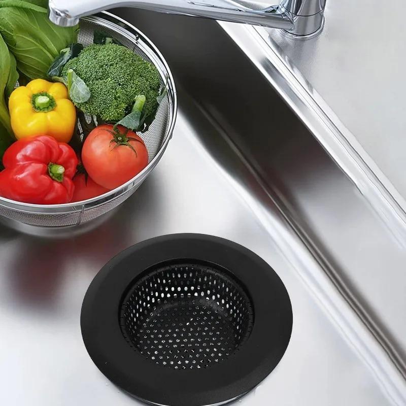 5/1PCS Kitchen Sink Filter Stainless Steel Mesh Anti-clogging Waste Screen Hair Catcher Bathroom Sink Strainer Drain Hole Filter