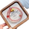 6Mm High Quality Retro Natural Strawberry Crystal Tiger Eye Stone Beeswax White Crystal Design Bracelet Bracelet