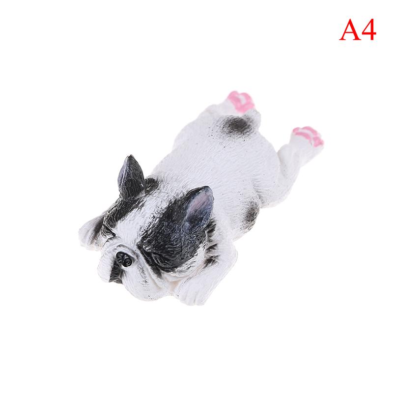 1PCS French Bulldog Sleepy Corgis Dog Toys Landscape Decor Animals Dolls Kids Gifts Action Figures PVC Model Toy
