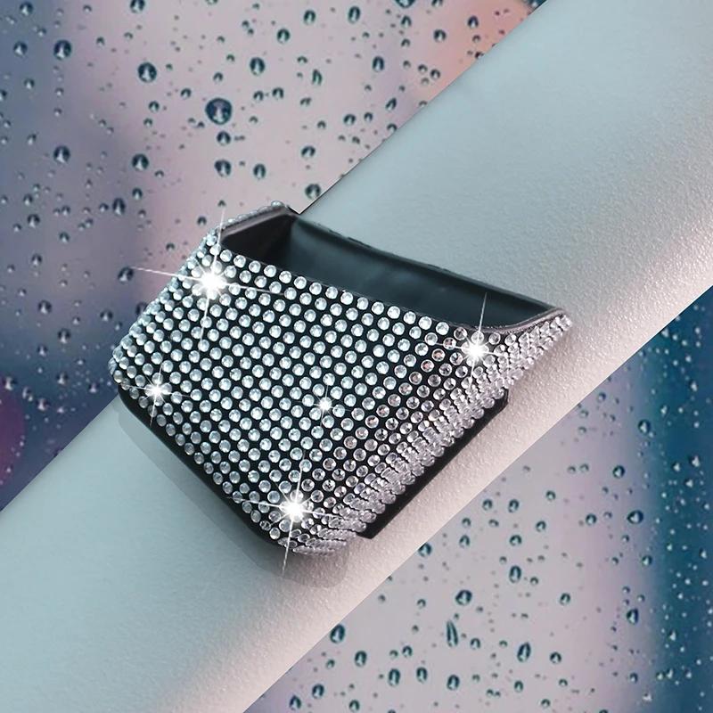 Diamond Crystal Car Cell Phone Gap Storage Box Auto Seat Organizer Crevice Hanging Holder for Phone Pocket Car Accessories