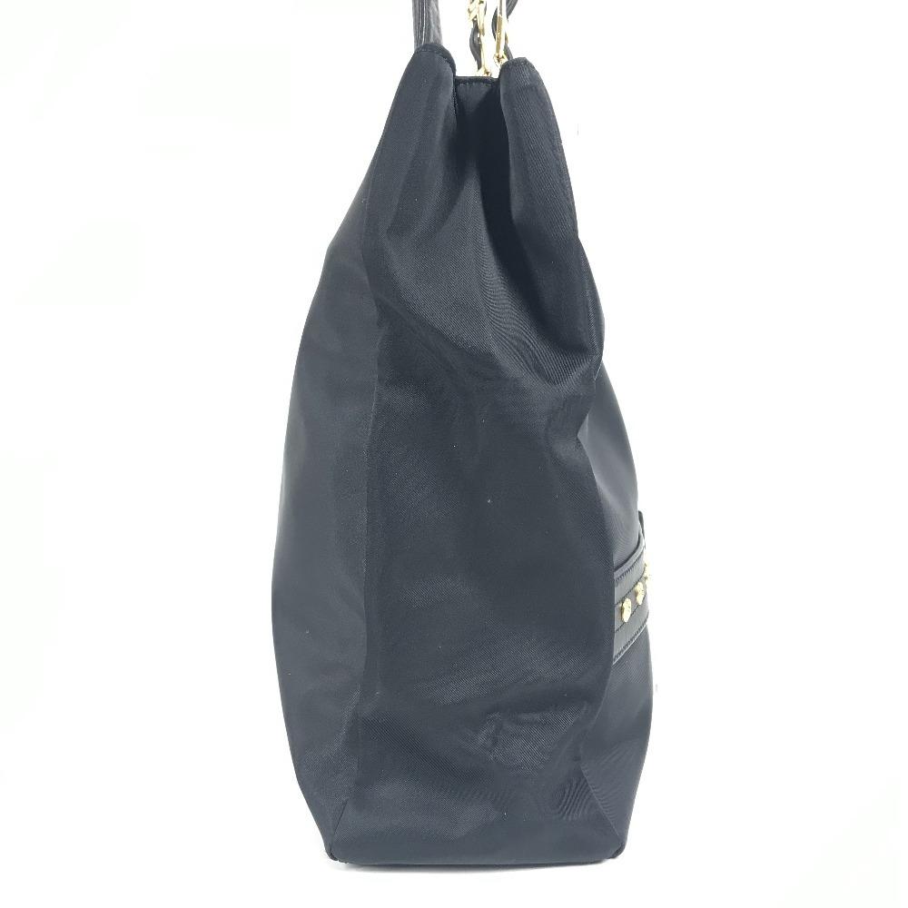 Versace Vintage Logo Sunburst Tote Bag Chain Shoulder Bag Black/Gold