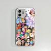Cartoon Characters Phone Case Metallic Lacquer Tempered Glass Shockproof Cover for Huawei Honor iPhone OPPO Realme OnePlus Xiaomi Redmi Samsung Vivo