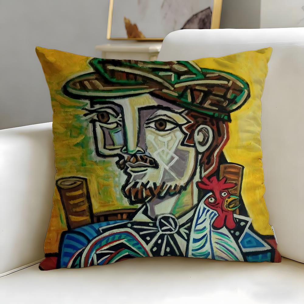 classic painter Picasso Cushion Cover Soft  EasyWash Pillow Case  Versatile for Couch Bed Travel and Office