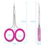 CGBE Cuticle Scissors with Curved Eyebrow Super Rubber Handle for Cuticle Precision Tip Grooming Blades for and Cuticles Rose Ultra-Fine Blades,