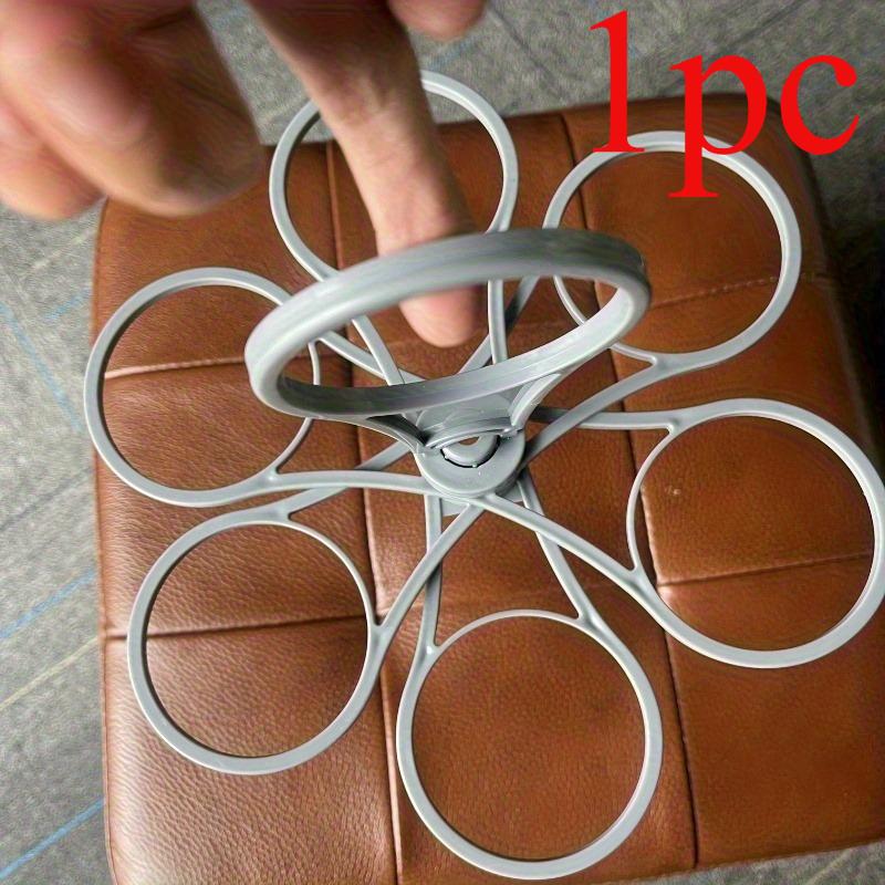 Porta Carosello in Vetro Pieghevole per 6 Tazze Manico Tazza da Caffè Staffa Bottiglia da Bevanda Portatile Anti Scottatura Campeggio Festa Bar Casa