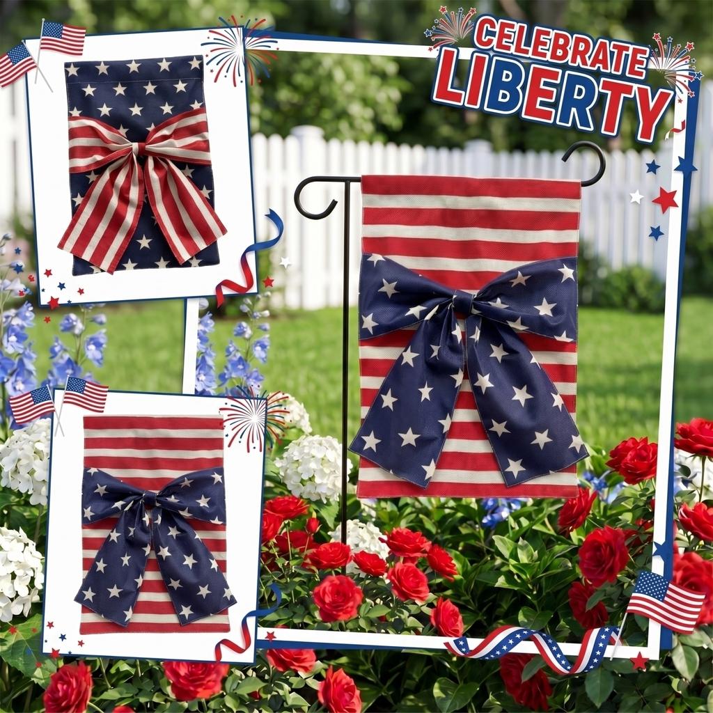 Flag Garden Flag Double Sided Patriotic Yard Flag For 4th Of Independence Day Decoration