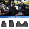 Smabee Left Drive for Chery EXEED RX 2023-2026 Fuel Version Without Subwoofe Car Floor Mats Cargo Liner Trunk Pad TPE BLACK