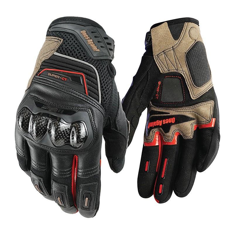 Mens Motorcycle Gloves Summer Breathable Anti-Slip Crash Protection Cycling Protective Gear Safety Riding Off-Road