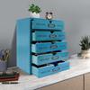 5-Schubladen-Schrank, Schreibtisch-Organizer im Vintage-Look, Holz-Schreibtisch-Aufbewahrungsbox mit 5 Schubladen mit Deckeln für Bürobedarf