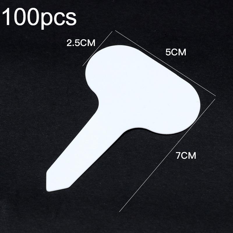 

100pcs Reusable T-Shaped Garden Labels - Durable Waterproof Plastic Plant Markers with Easy-to-Write Surface, Plant Markers