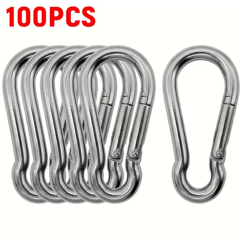 1-100pcs Mini Carabiner Keychain Alluminum Alloy D-ring Buckle Spring Carabiner Snap Hook Clip Keychains Outdoor Camping Tool