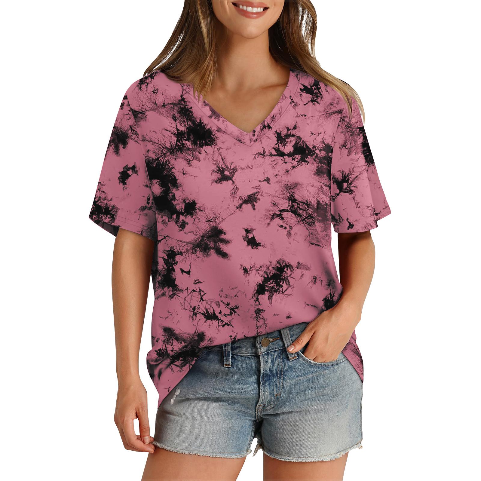 

Женская футболка с v-образным вырезом и короткими рукавами, повседневная свободная футболка, топ, женская рубашка с короткими рукавами, пуловерная футболка L