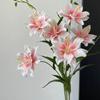 70cm Artificial Lily Flower with 2 Big Blooms Artificial Flowers for Wedding Home DIY Decor Elegant Floral Arrangements