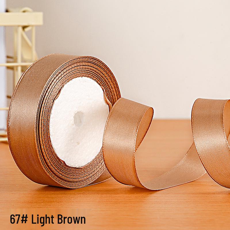 2.5cm Polyester Satin Ribbon for Gift Box and Hair Accessories