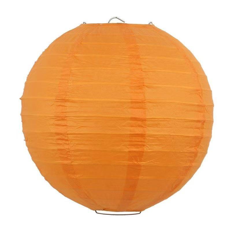 Solid Color Round Paper Lanterns for Wedding Room Decoration