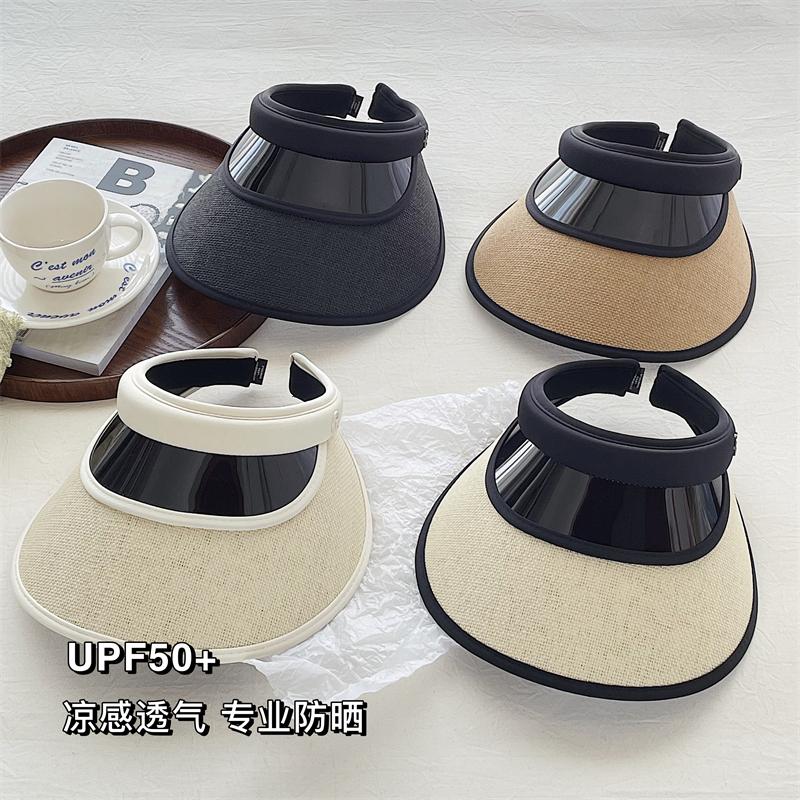 UV-Kühlhut Sonnenhut Damen Sommer Sonnenschutz Leerer Oberteilhut Gesichtsschutz Reise UV-Schutz Spiegel Sonnenhut Eltern-Kind
