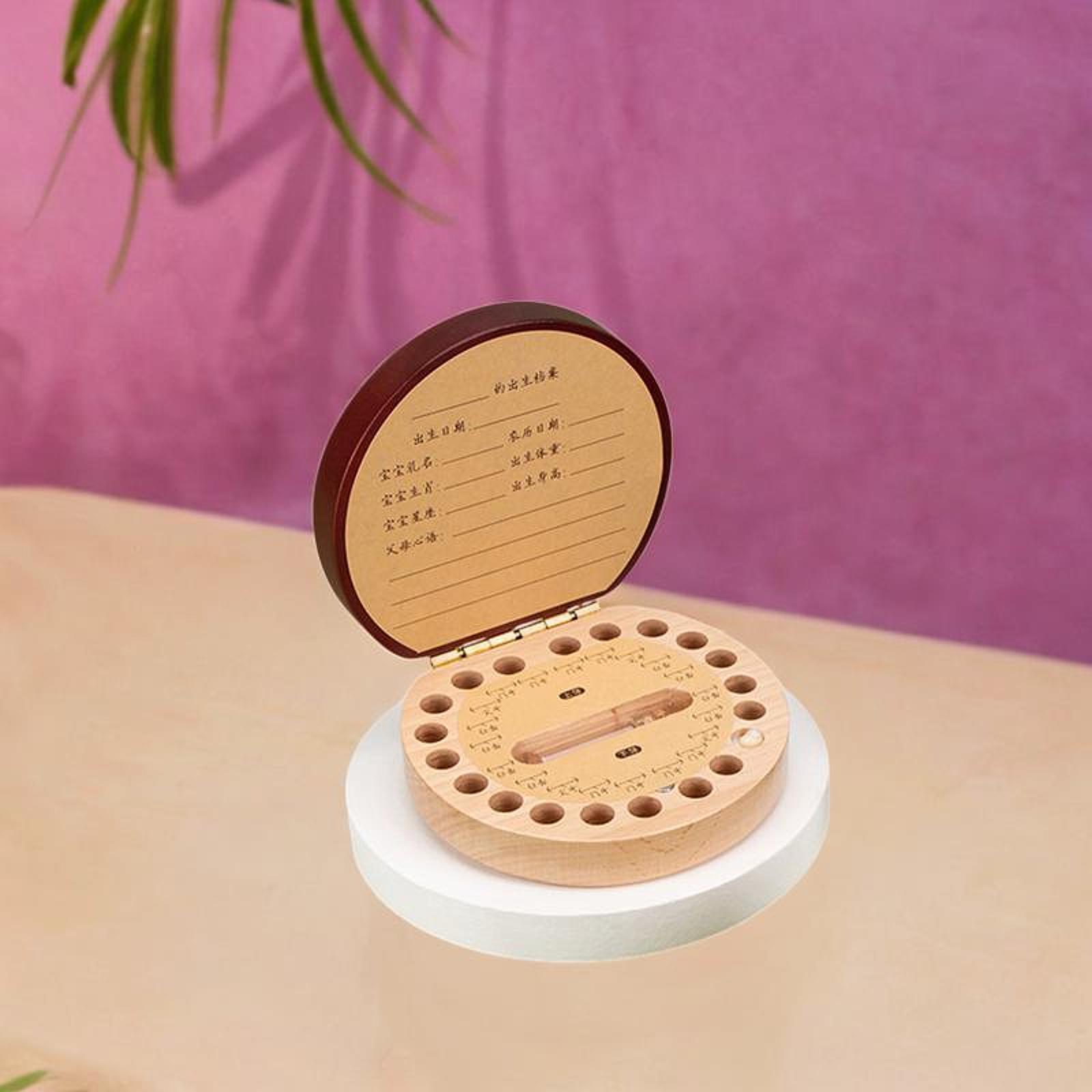 Baby Tooth Box Keeping Childhood Memory Wooden Saver Box Teeth Organizer for Birthday Gift Baby Shower Kids Lost Tooth Children 1550₽