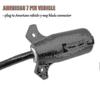 Usa To European Trailer Light Converter 7 Way Flat Socket (us Vehicle) To 13-pin Round Plug (eu Tra