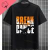Lustiges Breakdance Grafik-T-Shirt Mit Breakdance-Buchstabendruck 100% Baumwolle Kurzarm Rundhalsausschnitt Design Für Freizeitkleidung