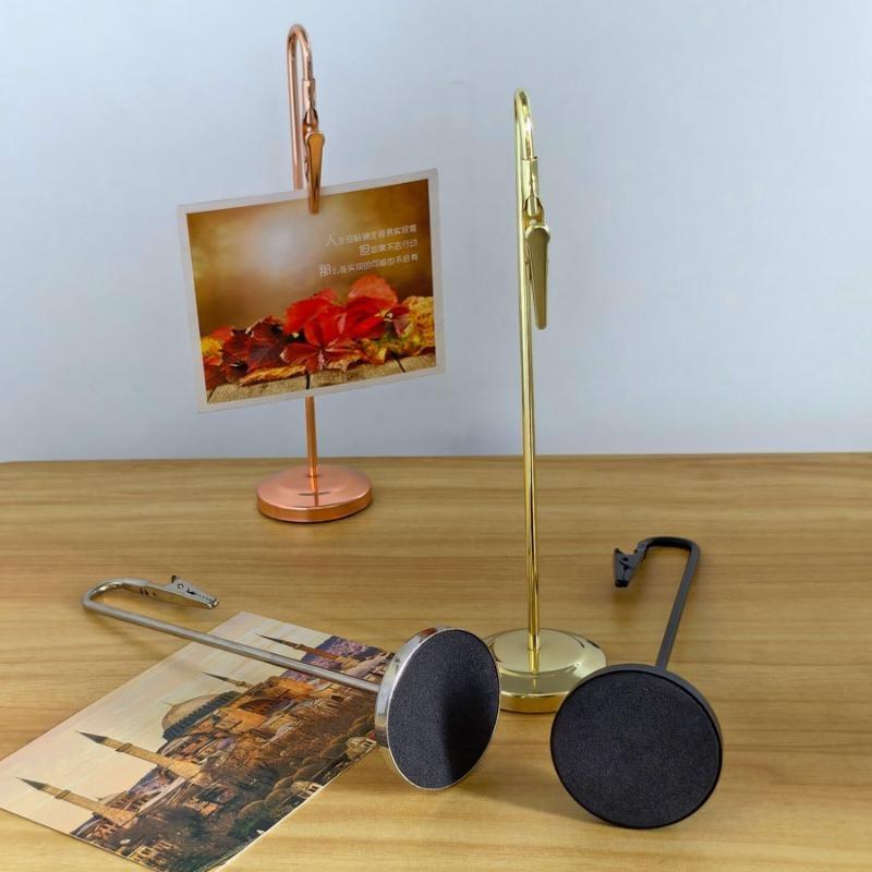 Multi-use Metal Memo Clip Holder Practical Photo Stand for Wedding Office Home Photo Note Display