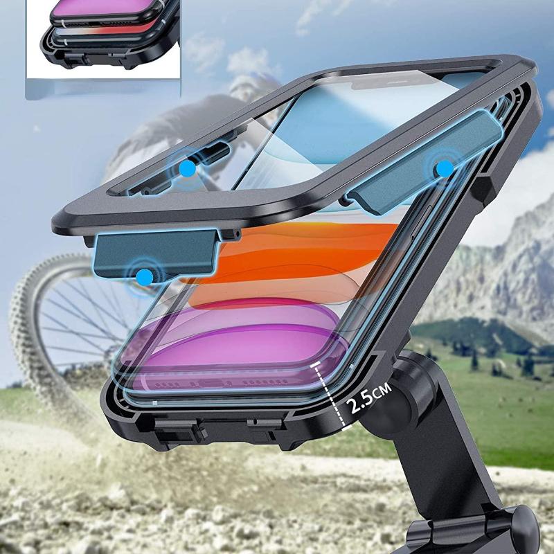 Waterdichte motorfiets fiets mobiele telefoon houder ondersteuning universele fiets GPS 360 ° draaibare verstelbare motorfiets mobiele telefoon houder
