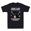 Black Cat I Dont Like Morning People Or Mornings Or People Funny Unisexs Tshirt