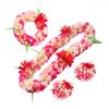 Beach Party Floral Necklace Set 4PCS Artificial Flower Lei for Adults Kids Photo Prop