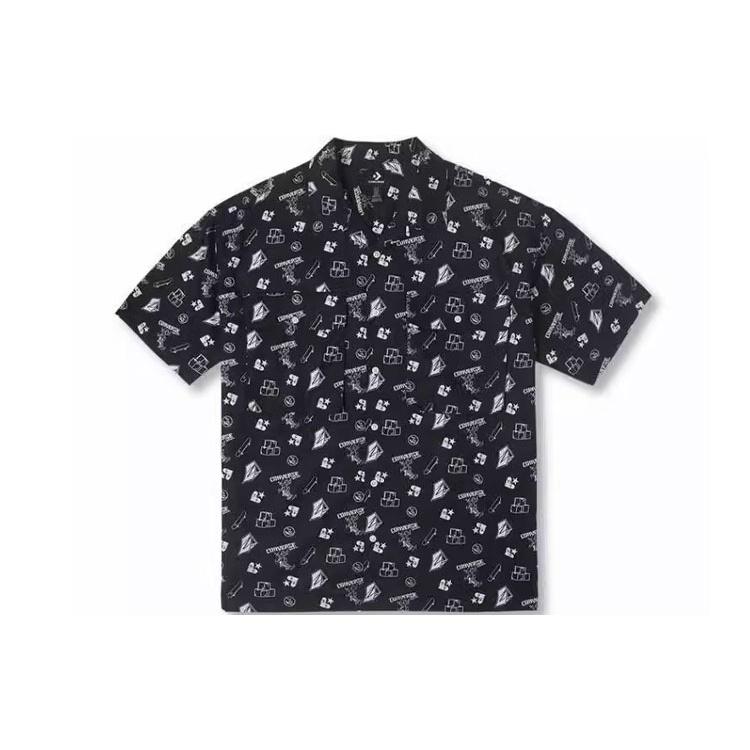 Converse Skateboard Shirt Asia Sizing  Black  Men s 10026163-A02 XL