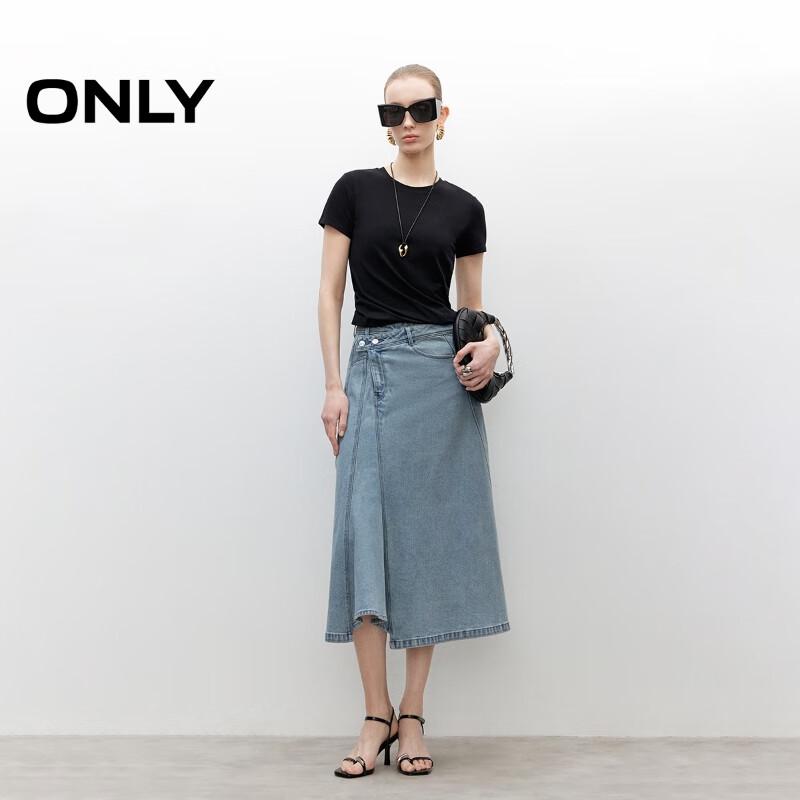 ONLY Women's Solid Round Neck Short Sleeve T-Shirt