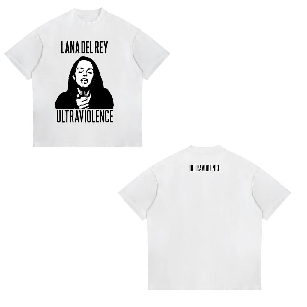 Singer Lana Del Rey Graphic T Shirt Unisex Women Fashion Hip Hop 90s Vintage TShirts Oversized Cotton Casual Tshirt Y2k Streetwear