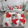 Cute Cats Printed 3D Duvet Cover Set Cartoon Cat Bedding Set Twin Full Queen King Size Double Sizes Pillowcase Comforter Cover