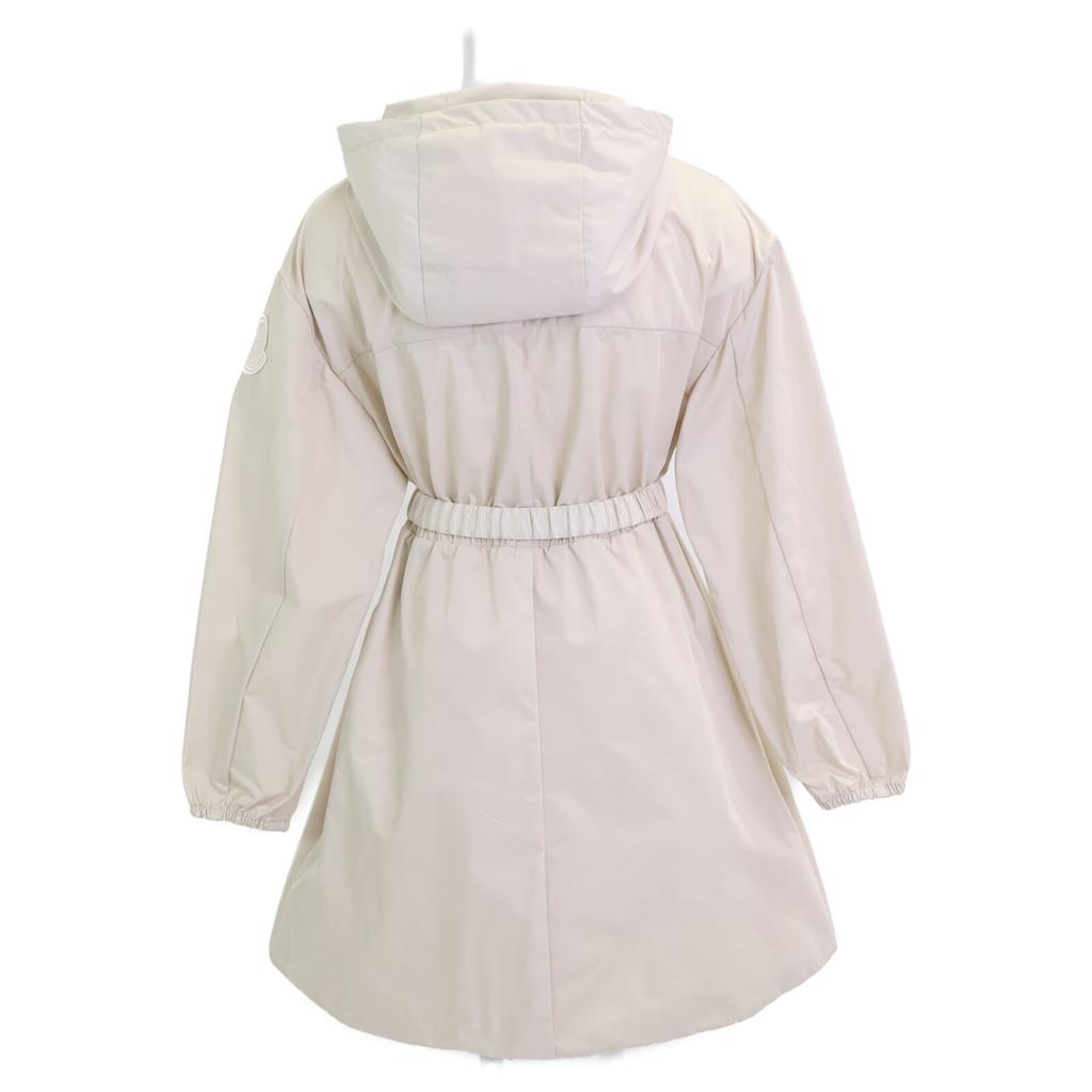 Moncler White Polyester Alfirk Long Coat Coat 1 beigeUsed