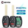 KEYYOU 313.8Mhz Car Remote Key For Honda Odyssey Ridgeline Fit 2006-2014 OUCG8D-380H-A 2+1/3+1 Buttons Control ID46 Chip