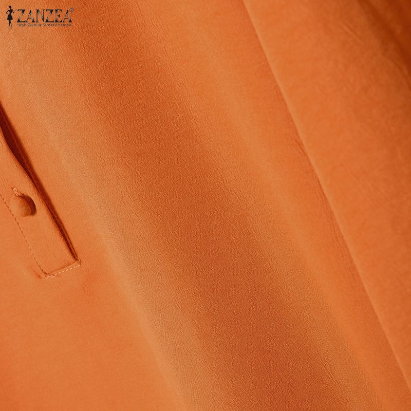 ZANZEA Two Piece Suit Women Lapel Neck Long Sleeve Shirts and Pants Casual Sets Outfits