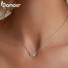 BAMOER 925 Sterling Silver Romantický náhrdelník s motýlkem Náhrdelník Řetízek na krk s kubickými zirkony pro ženy Dárek k zásnubám