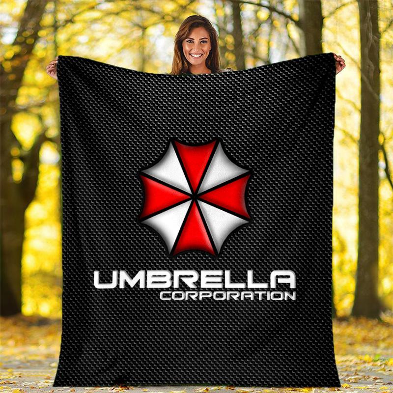 The Sci-fi Game Resident Evil Features the Umbrella Corporation Blanket a Soft Home Furnishing Nap Decoration a Warm Sherpa Blanket for All Seasons U1