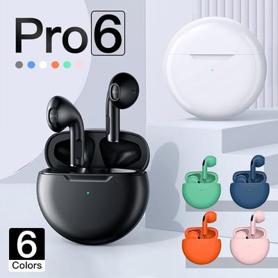 Air Pro 6 Wireless Bluetooth Headphones Stereo Earphones Sport Running Earpiece Mini Headset with Mic for Apple IPhone Xiaomi