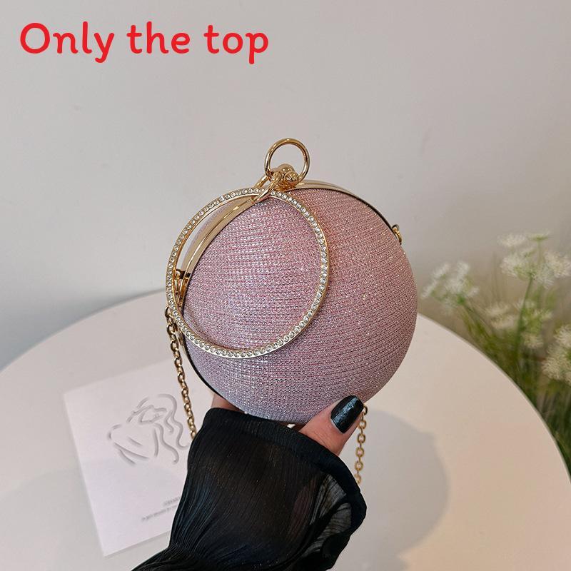 Borsa a Spalla Circolare in Catena Street Style con Zip per Uso Quotidiano