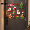 Winter Festival Decorations 12Pcs Christmas Fridge Magnet Set, Soft Magnetic Decals with Office Filing Cabinet Magnets Santa/Snowman/Reindeer/Wreath