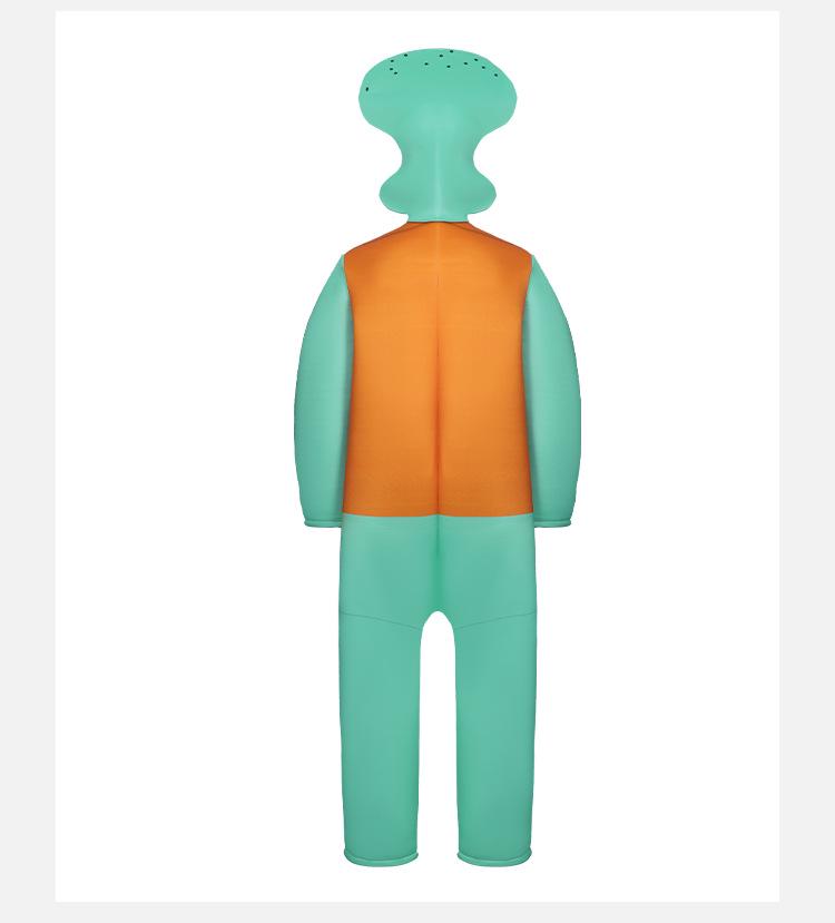 SpongeBob, Patrick, and Squidward Cosplay Outfit for Children's Day Parent-Child Performance