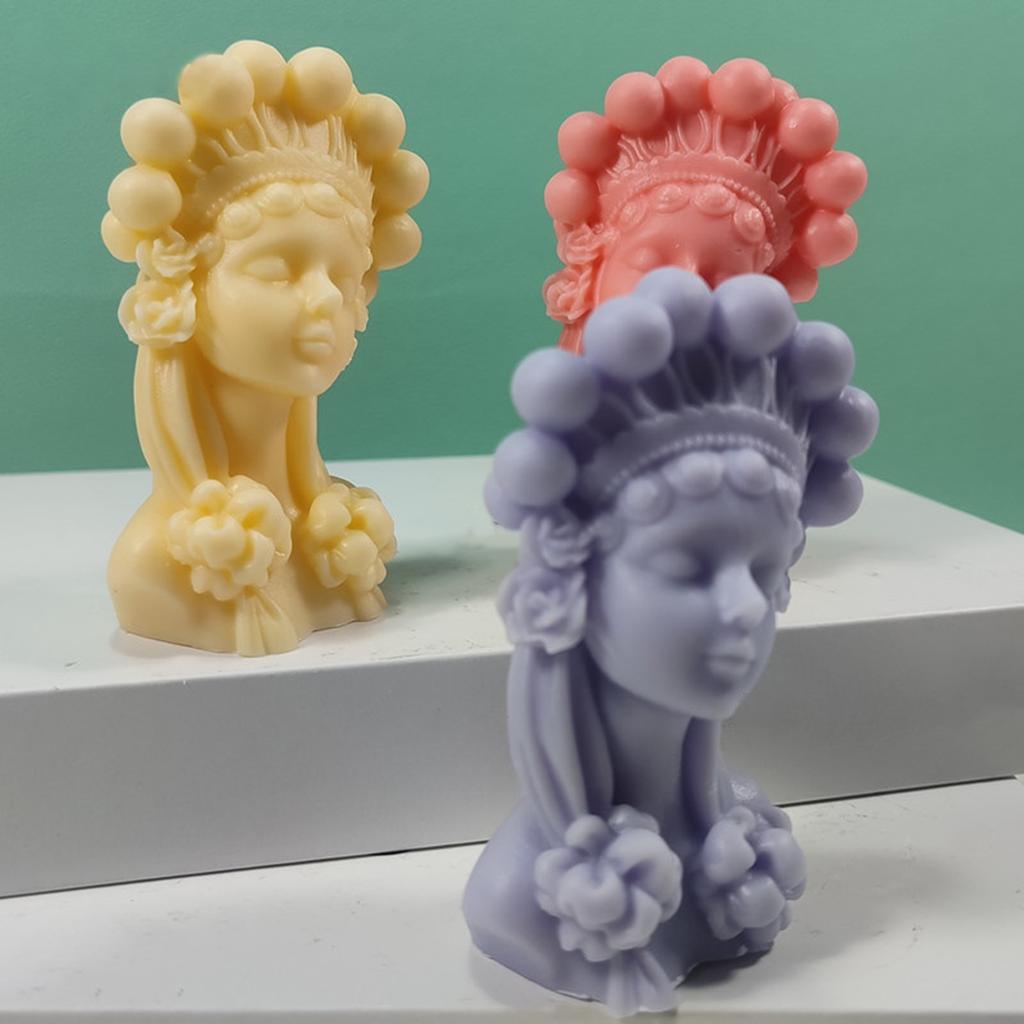Pretty Girl Decor Candle Silicone Mold Epoxy Resin DIY Decoration Making Soap