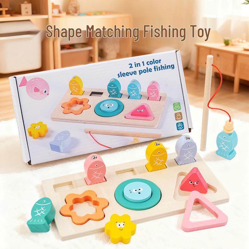 

2-6 Year Olds Educational Toy: Number Recognition & Shape Matching Fishing Game