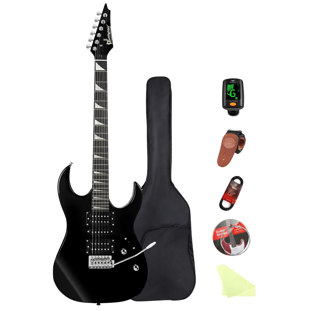 

Электроакустическая гитара Bullfighter D150, ST Single Shake, HSH Rock, Профессиональное исполнение, Инструмент для начинающих взрослых, Черный