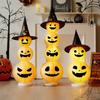 Halloween Decorative Pumpkin Paper Lantern W/ Witch Hat Halloween Pumpkin Light Jack-O-Lantern Pumpkin Light for Parties Outdoor