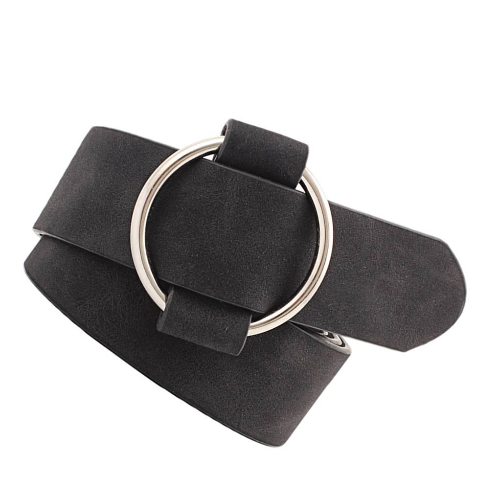 Women Female Girls Round Buckle Belts Leather Belt Newest Leisure Jeans Wild