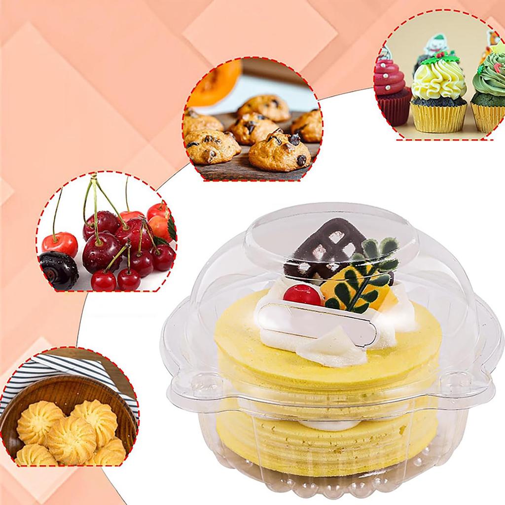 Cupcake Packaging Box Clear Dessert Donut Muffin Cake Container Single Cupcake Container Single Compartment