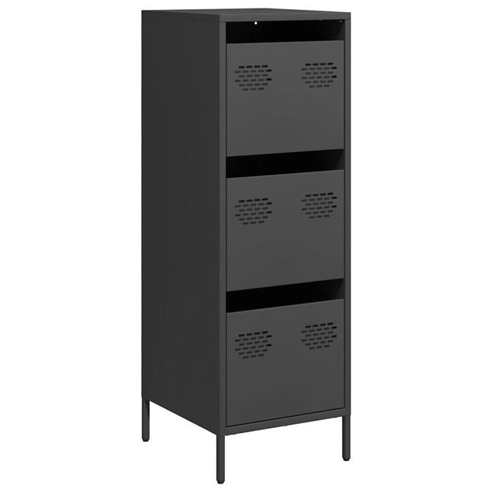 VidaXL Highboard Black 39x35x103.5 Cm Steel, Bookcase, Modern Bookcase, Bookshelf, Shelf and 851400