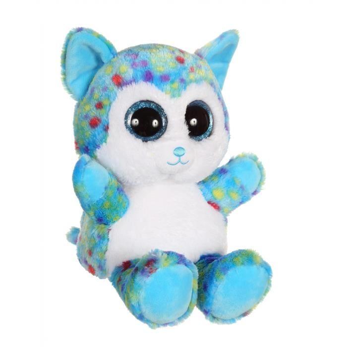 Peluche - igloo - brilloo friends chien husky 23 cm