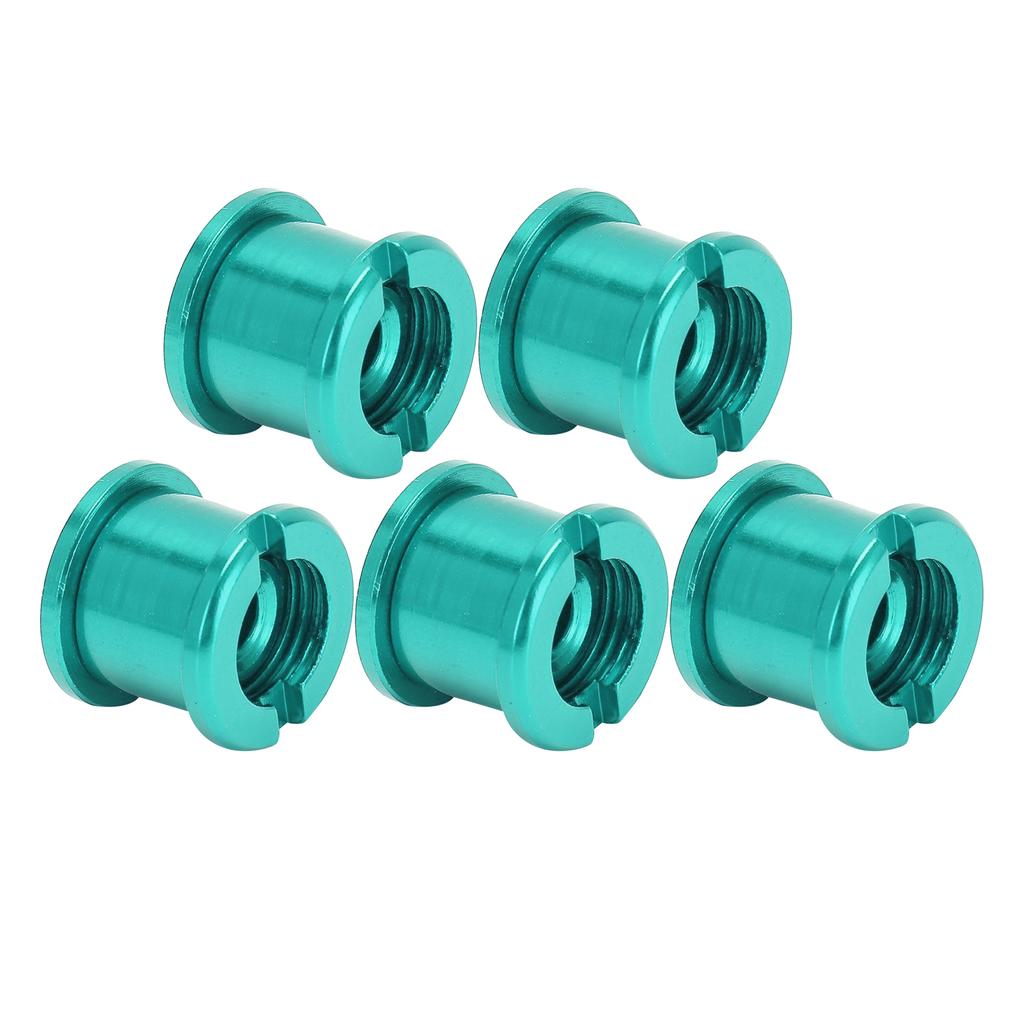 5pcs MTB Bicycle Chainwheel Screw Double Chainring Crankset Bolt 7075 Aluminum Disc ScrewsGreen